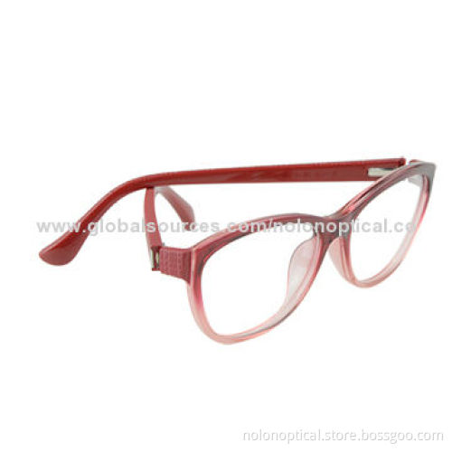 Transparent Red Acetate Optical Frame